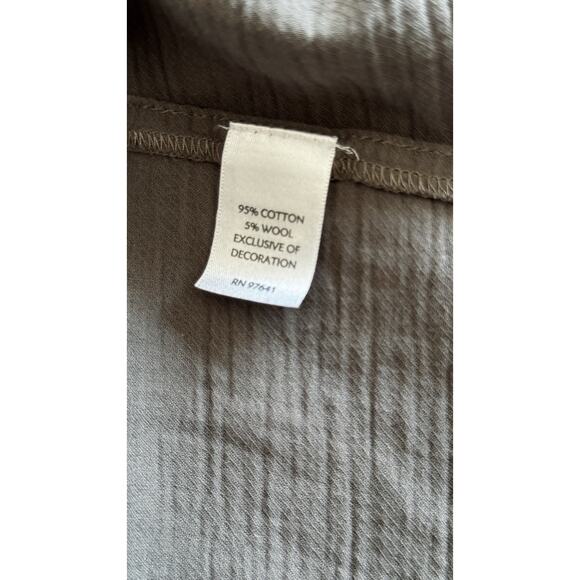 J Jill Gray Pleated Front Tuxedo Like Button Up Lightweight Size XL EUC - Picture 4 of 7